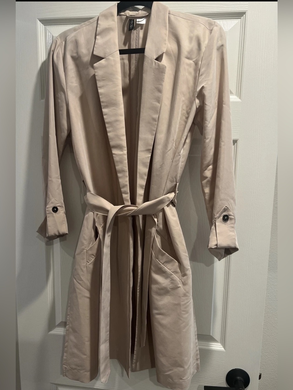 H&M Light Beige Trench Coat with Belt - Picture 1 of 2